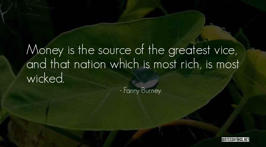 Evil And Money Quotes By Fanny Burney