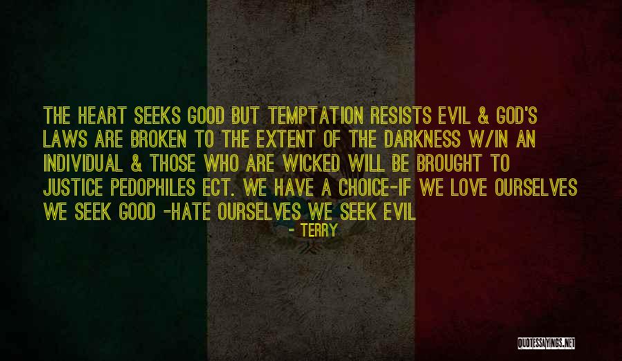 Evil In Heart Of Darkness Quotes By Terry