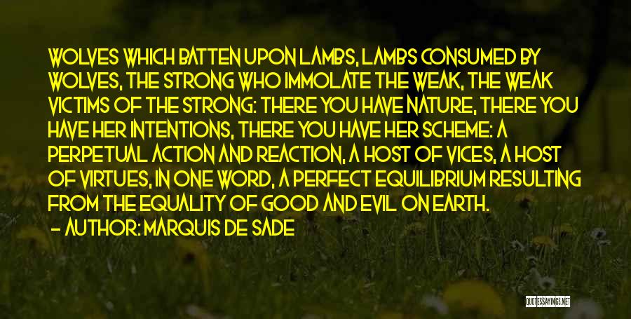 Evil Intentions Quotes By Marquis De Sade