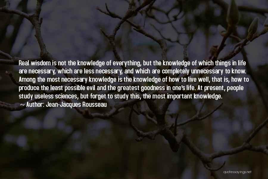 Evil Is Necessary Quotes By Jean-Jacques Rousseau