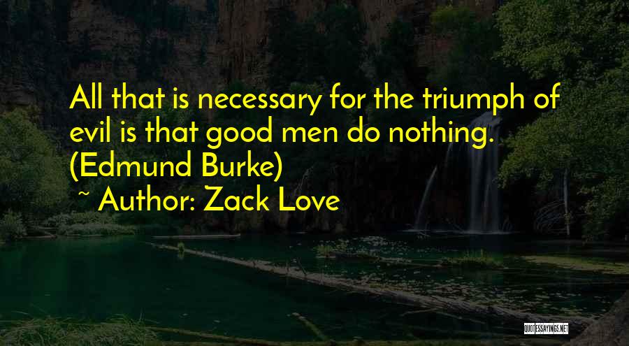 Evil Is Necessary Quotes By Zack Love
