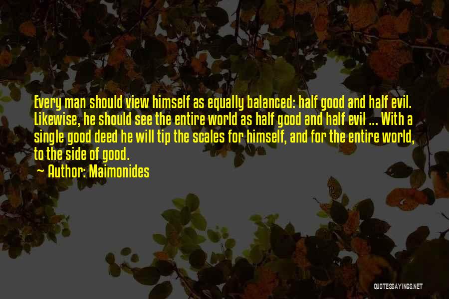 Evil Of Man Quotes By Maimonides