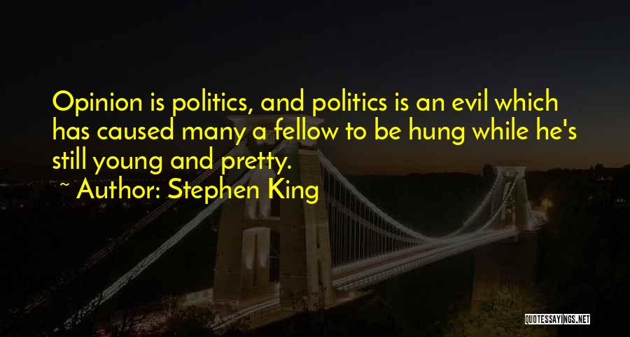 Evil Politics Quotes By Stephen King