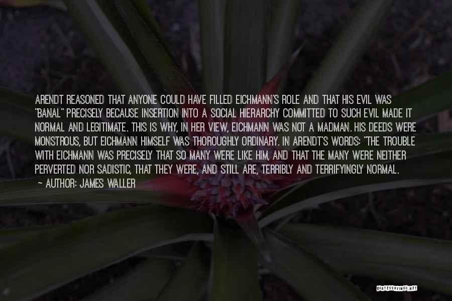 Evil Sadistic Quotes By James Waller