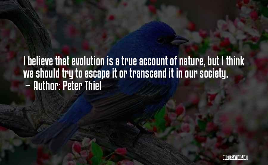 Evolution Of Society Quotes By Peter Thiel