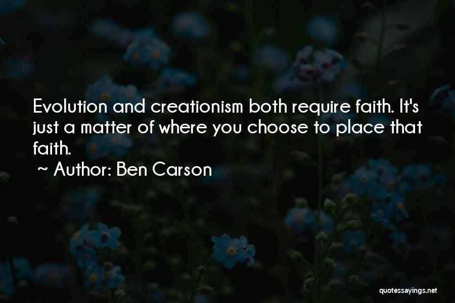 Evolution Vs Creationism Quotes By Ben Carson