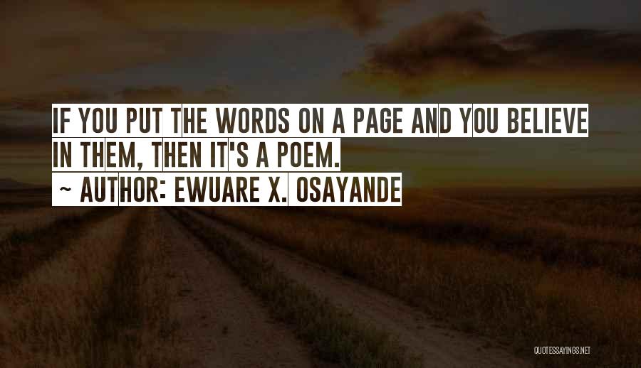 Ewuare X. Osayande Quotes 954690