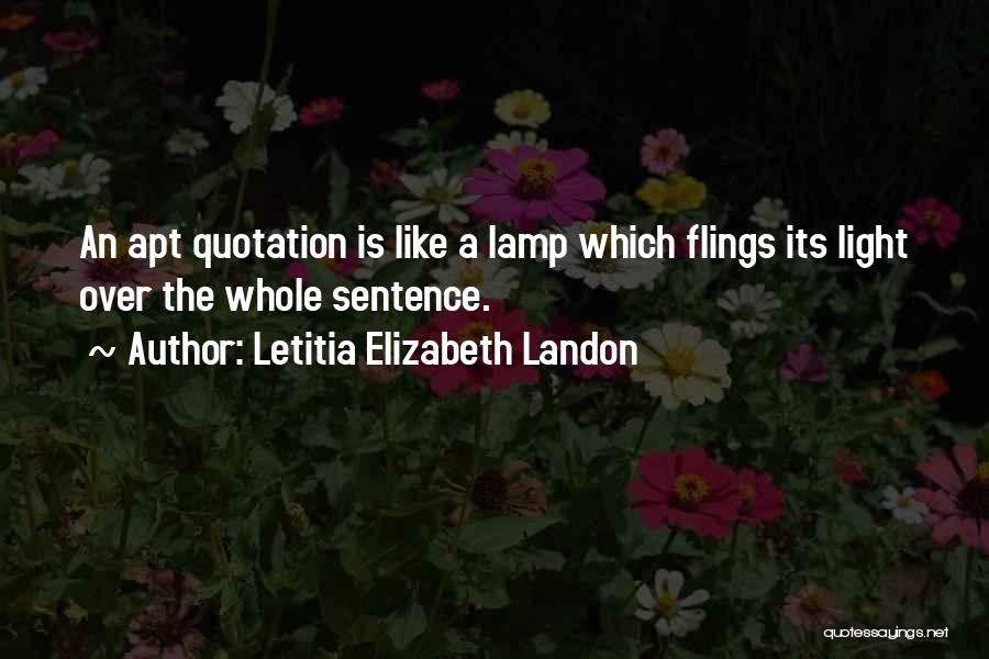 Ex Flings Quotes By Letitia Elizabeth Landon