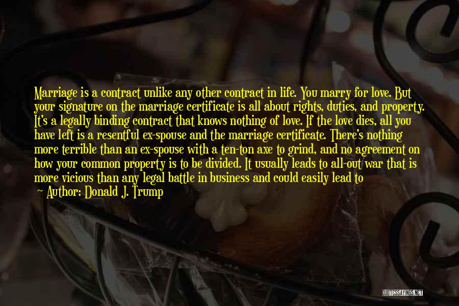 Ex Spouse Quotes By Donald J. Trump