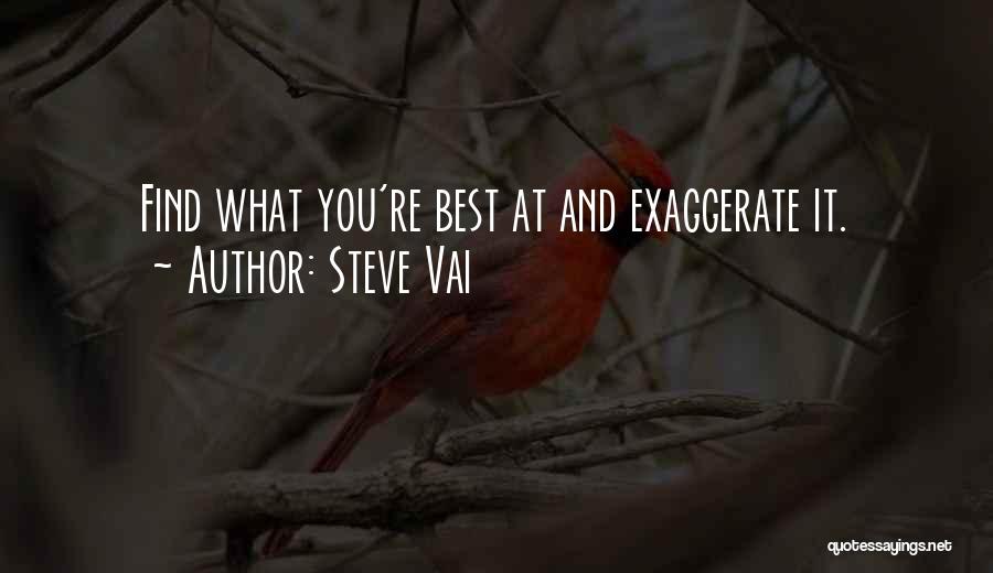 Exaggerate Quotes By Steve Vai