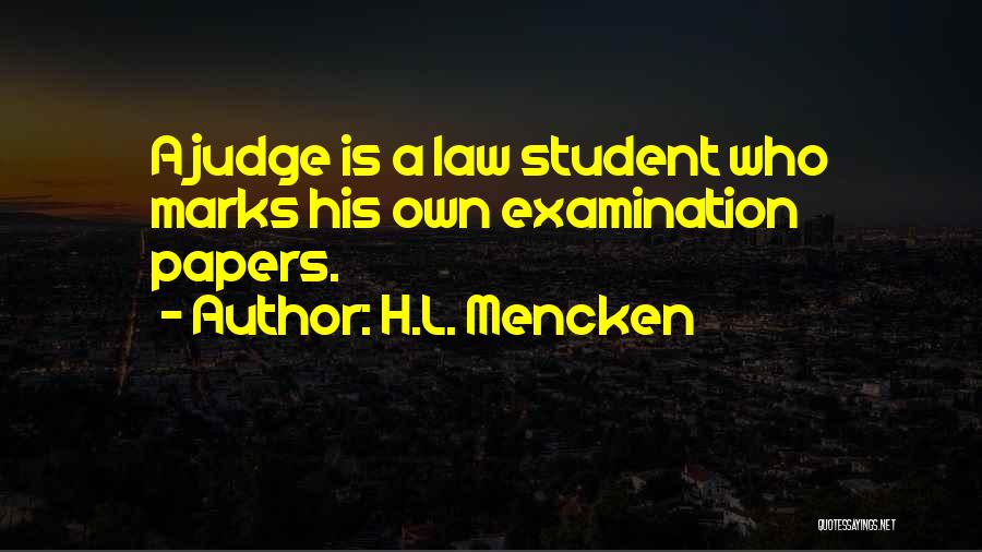 Examination Funny Quotes By H.L. Mencken