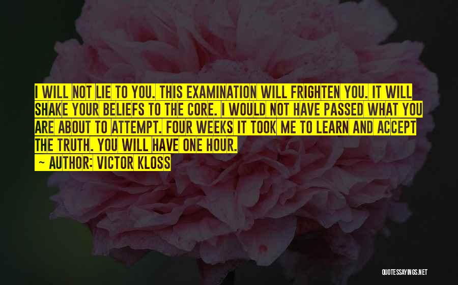 Examination Passed Quotes By Victor Kloss