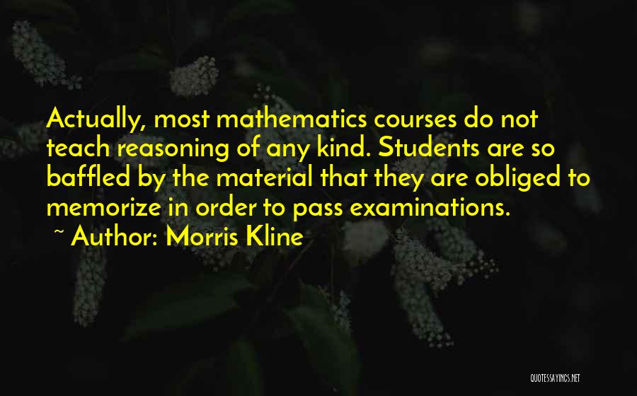 Examination Quotes By Morris Kline