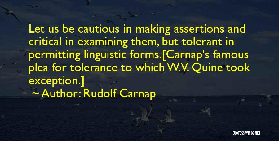 Examination Quotes By Rudolf Carnap