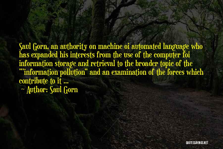 Examination Quotes By Saul Gorn