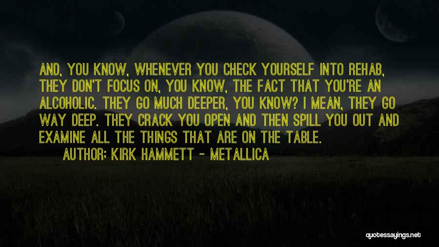 Examine Yourself Quotes By Kirk Hammett - Metallica