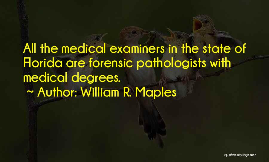 Examiners Quotes By William R. Maples