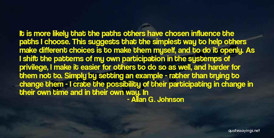 Example Setting Quotes By Allan G. Johnson