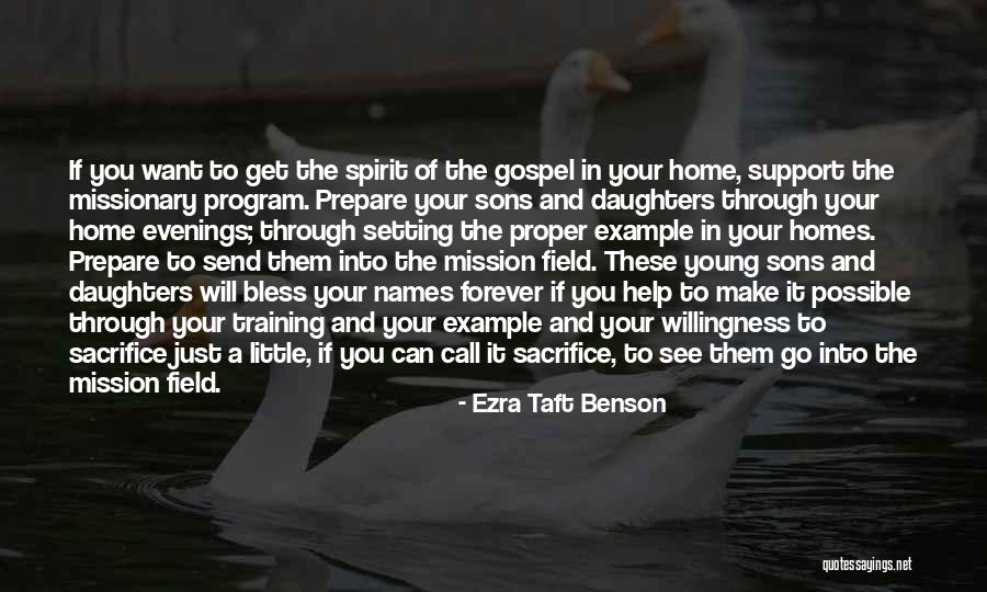 Example Setting Quotes By Ezra Taft Benson