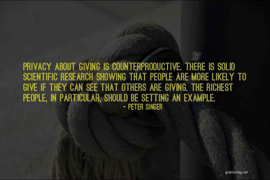 Example Setting Quotes By Peter Singer