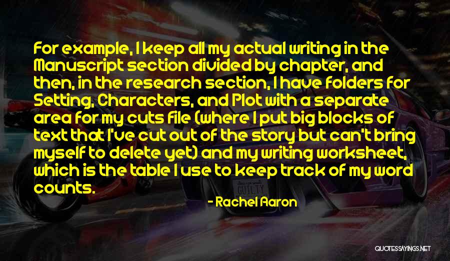Example Setting Quotes By Rachel Aaron