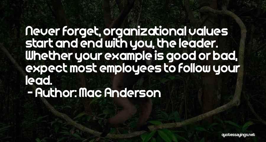 Example To Follow Quotes By Mac Anderson