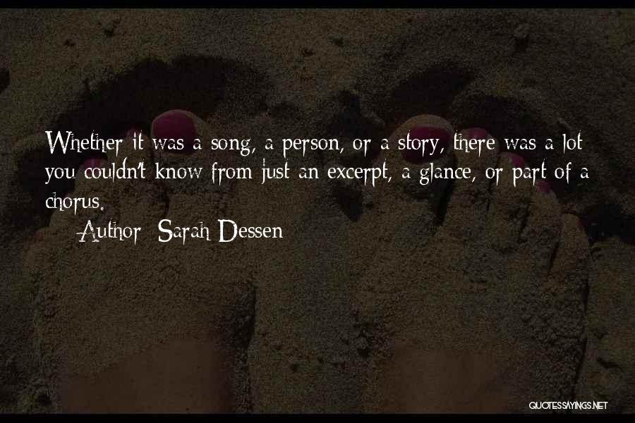 Excerpt Quotes By Sarah Dessen