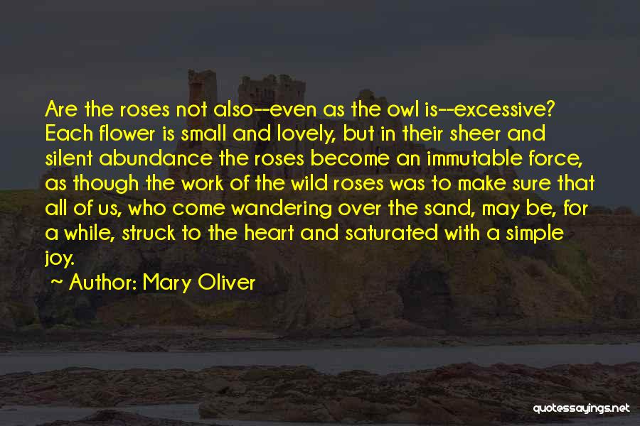 Excessive Work Quotes By Mary Oliver