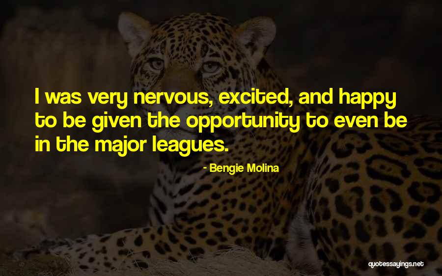 Excited And Nervous Quotes By Bengie Molina Excited And Nervous Quotes By Bengie Molina