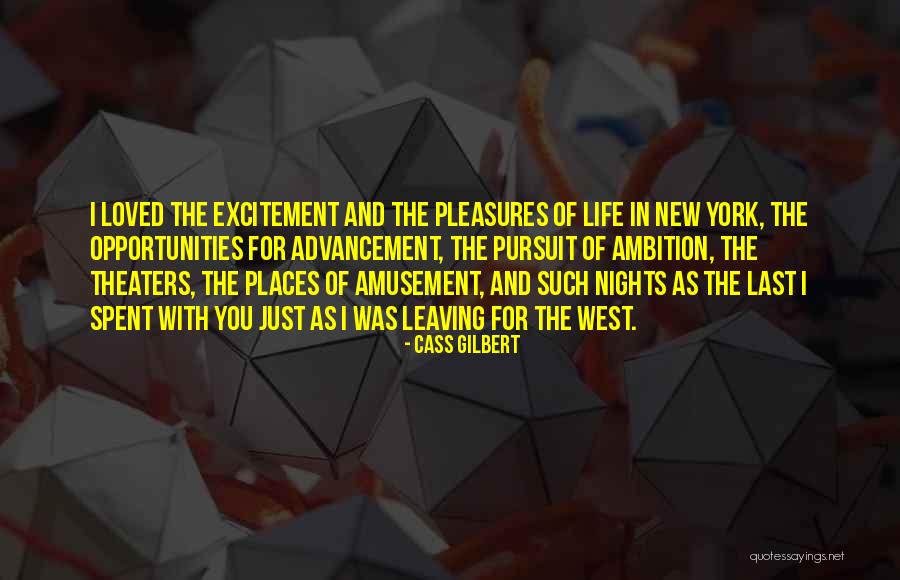 Excitement For Life Quotes By Cass Gilbert