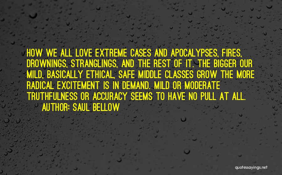 Excitement In Love Quotes By Saul Bellow