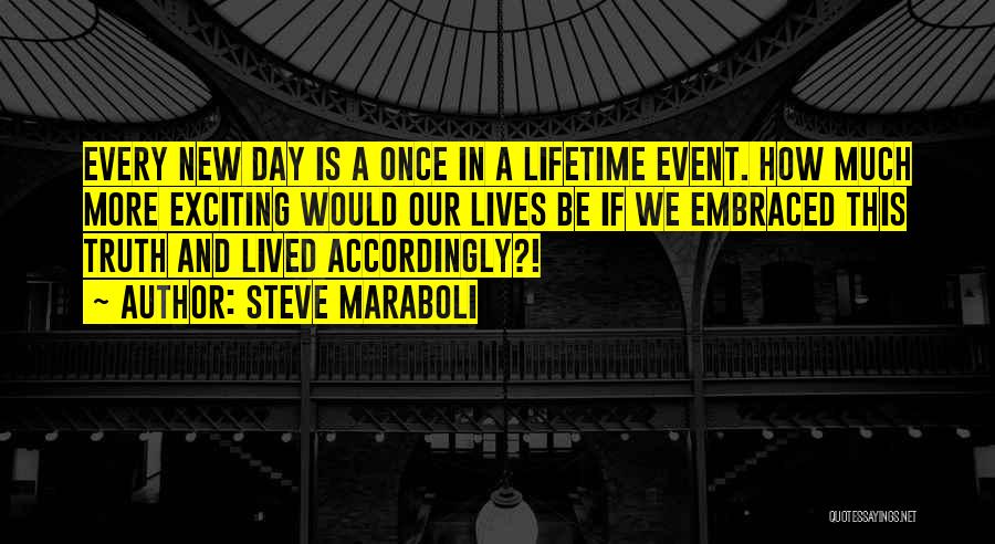 Exciting Day Quotes By Steve Maraboli