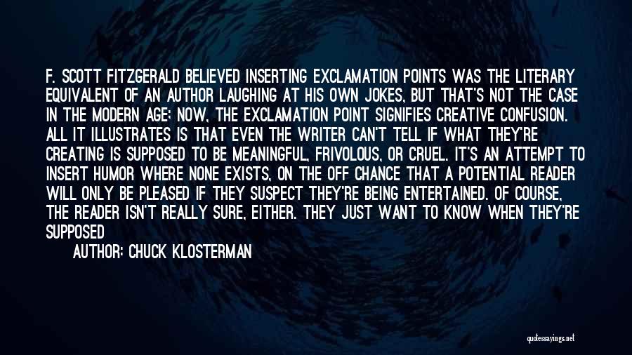 Exclamation Points And Quotes By Chuck Klosterman
