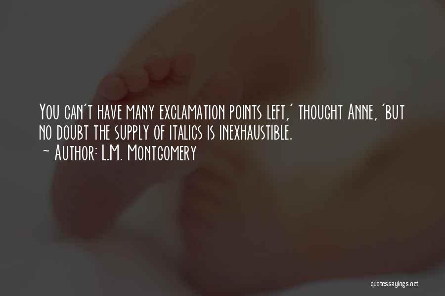 Exclamation Points And Quotes By L.M. Montgomery