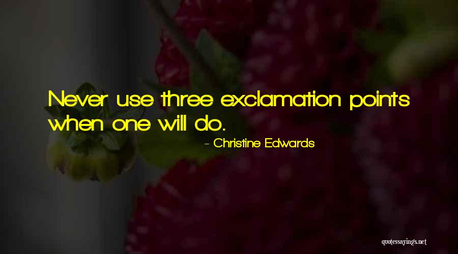 Exclamation Within Quotes By Christine Edwards