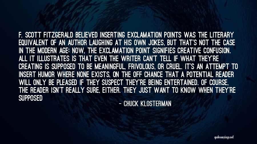 Exclamation Within Quotes By Chuck Klosterman