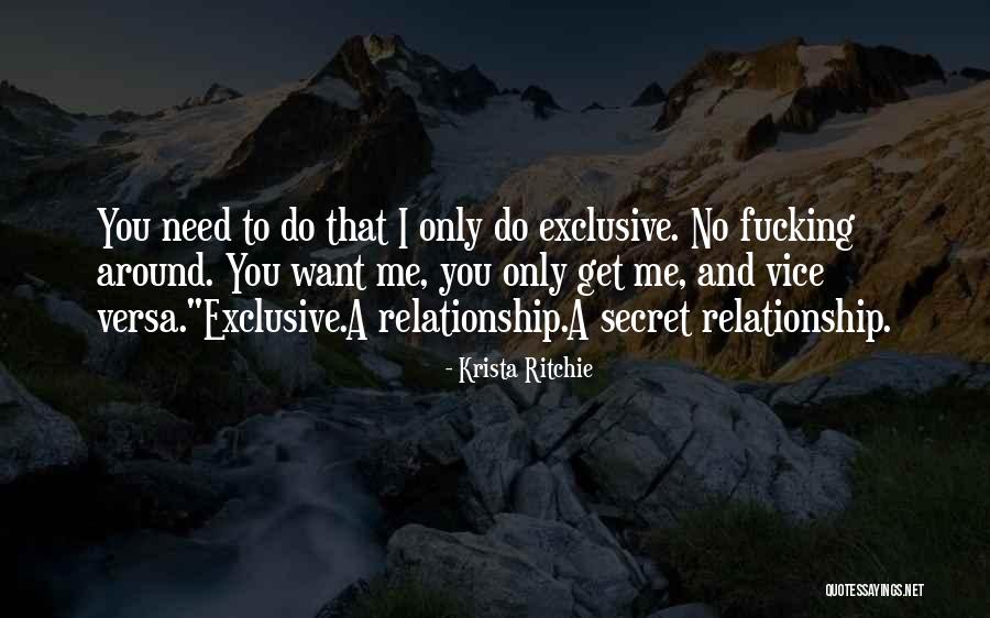 Exclusive Relationship Quotes By Krista Ritchie