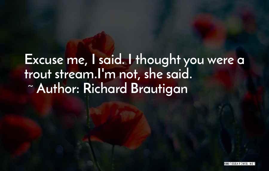 Excuse Me Quotes By Richard Brautigan