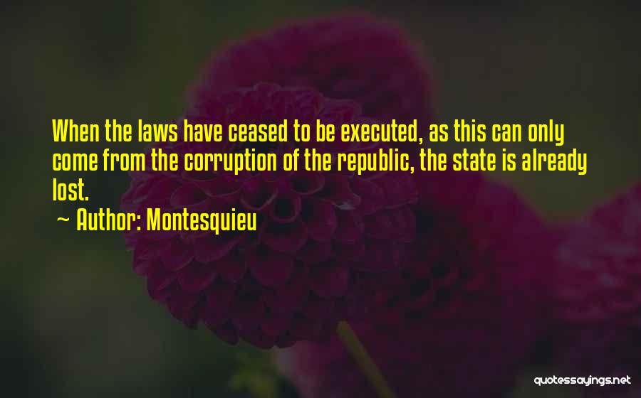 Executed Quotes By Montesquieu