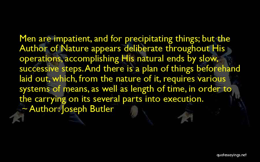 Execution Of A Plan Quotes By Joseph Butler