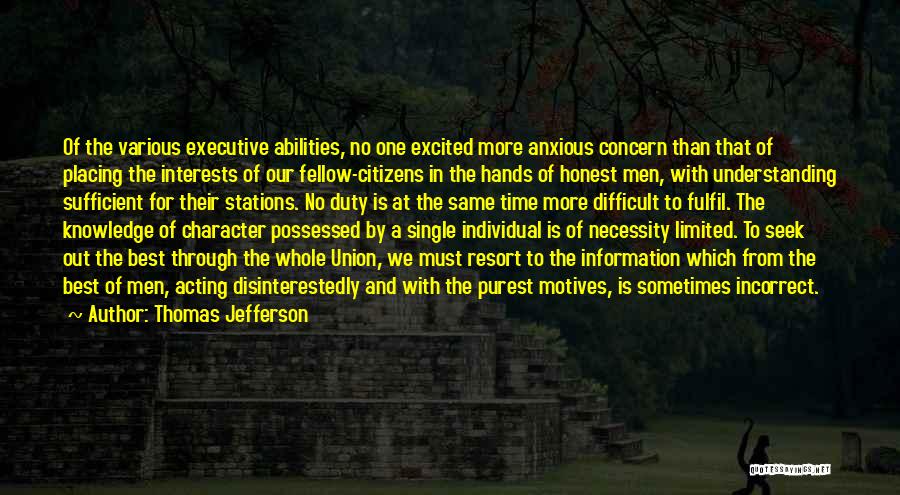 Executive Quotes By Thomas Jefferson