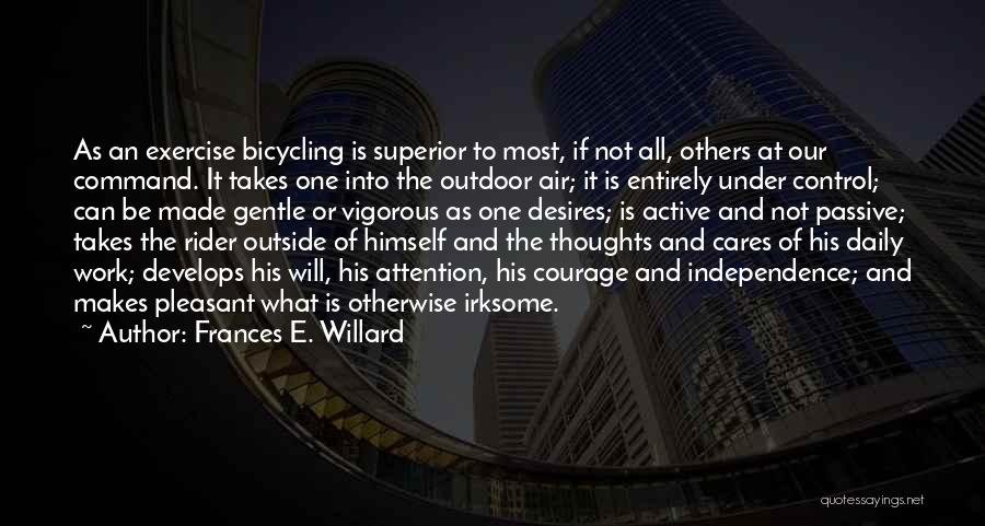 Exercise Daily Quotes By Frances E. Willard