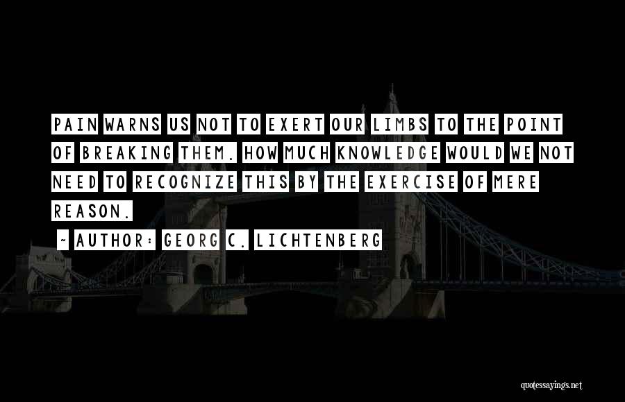 Exercise Pain Quotes By Georg C. Lichtenberg