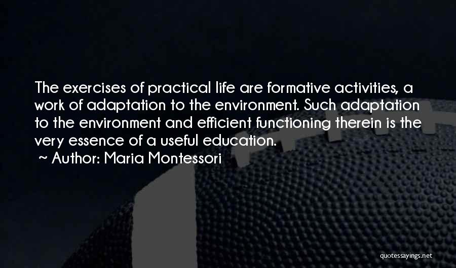 Exercises Quotes By Maria Montessori