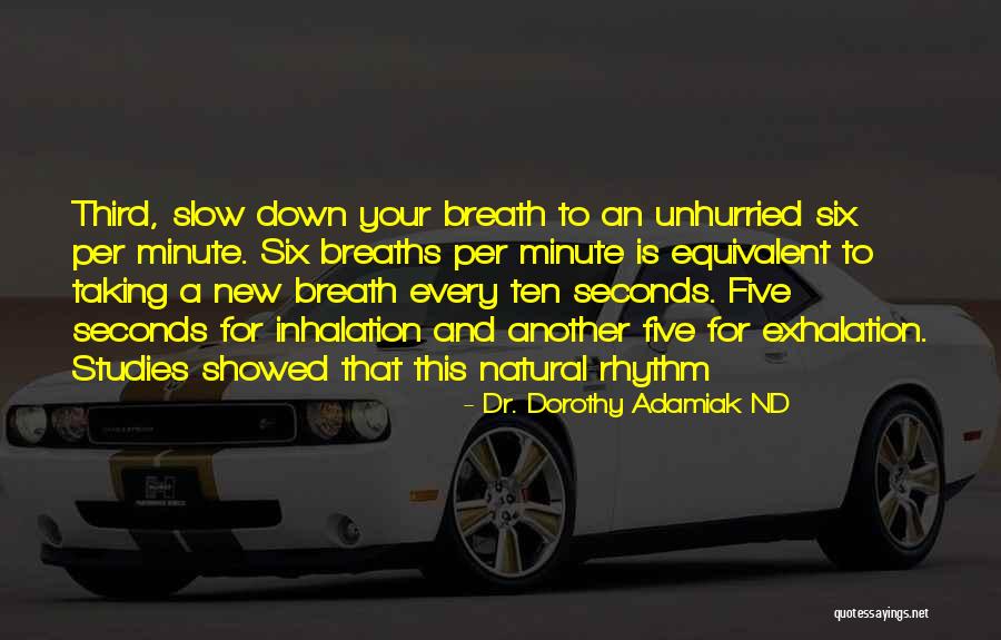 Exhalation Quotes By Dr. Dorothy Adamiak ND Exhalation Quotes By Dr. Dorothy Adamiak ND
