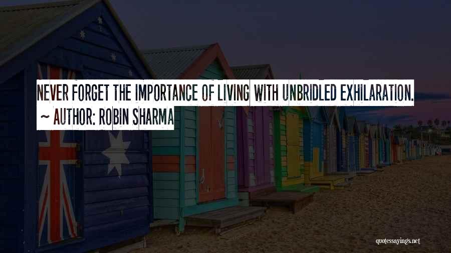 Exhilaration Quotes By Robin Sharma