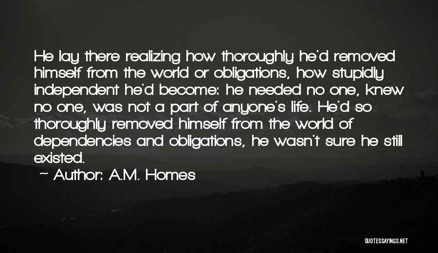 Existed Quotes By A.M. Homes