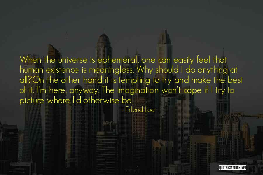 Existence Is Meaningless Quotes By Erlend Loe Existence Is Meaningless Quotes By Erlend Loe
