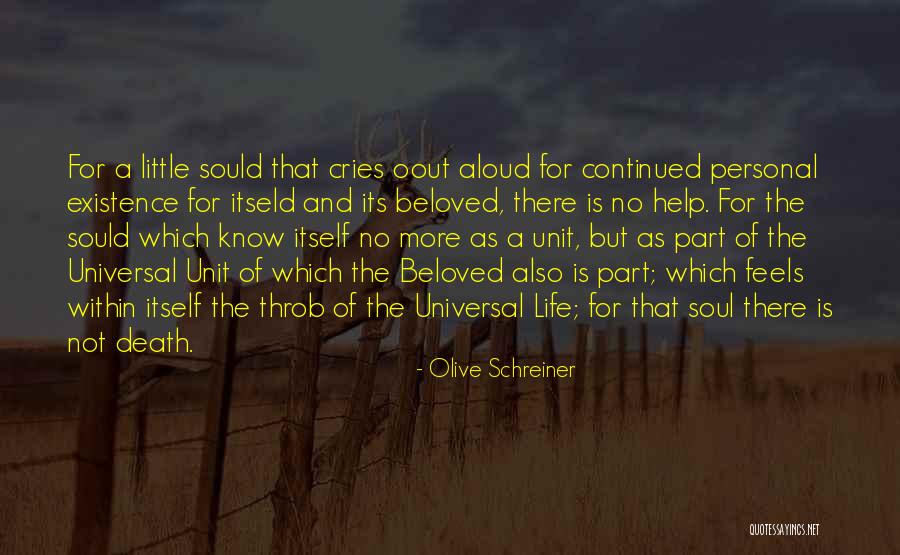 Existence Of Soul Quotes By Olive Schreiner