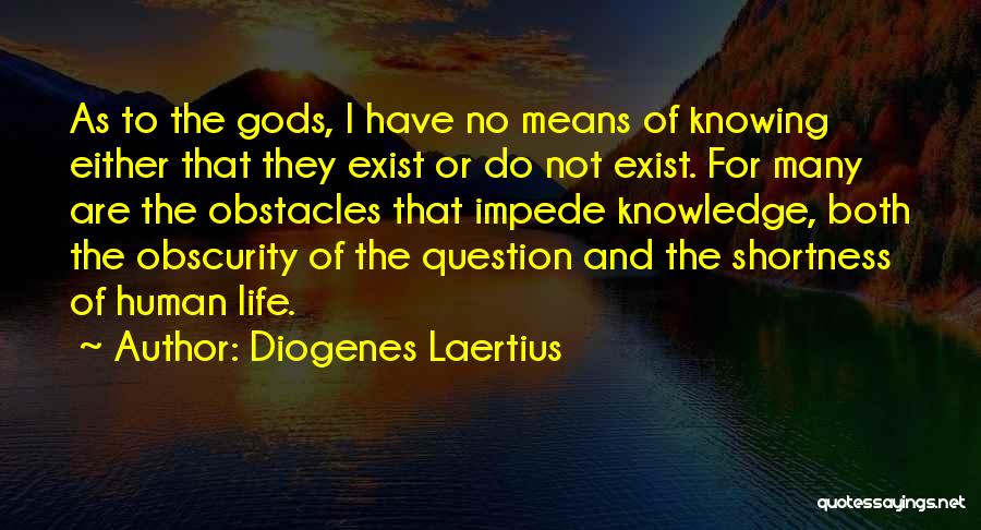 Existence Philosophy Quotes By Diogenes Laertius